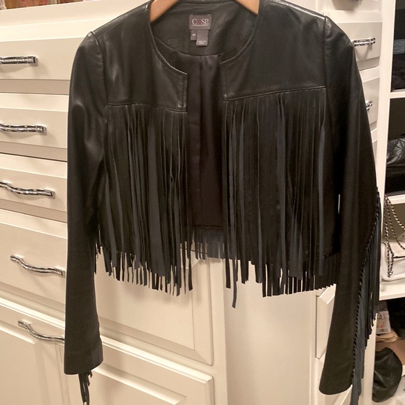 Fringe Leather Jacket - Picture 1 of 5